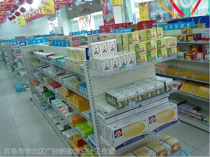 青岛药店货架 药品展示架